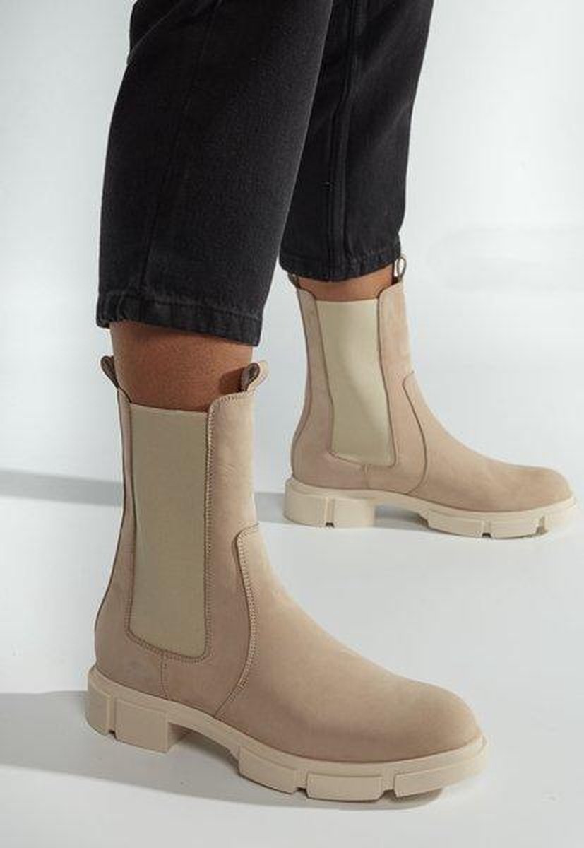 Cellini Hoge chelsea boots taupe • Rachèl Kromdijk